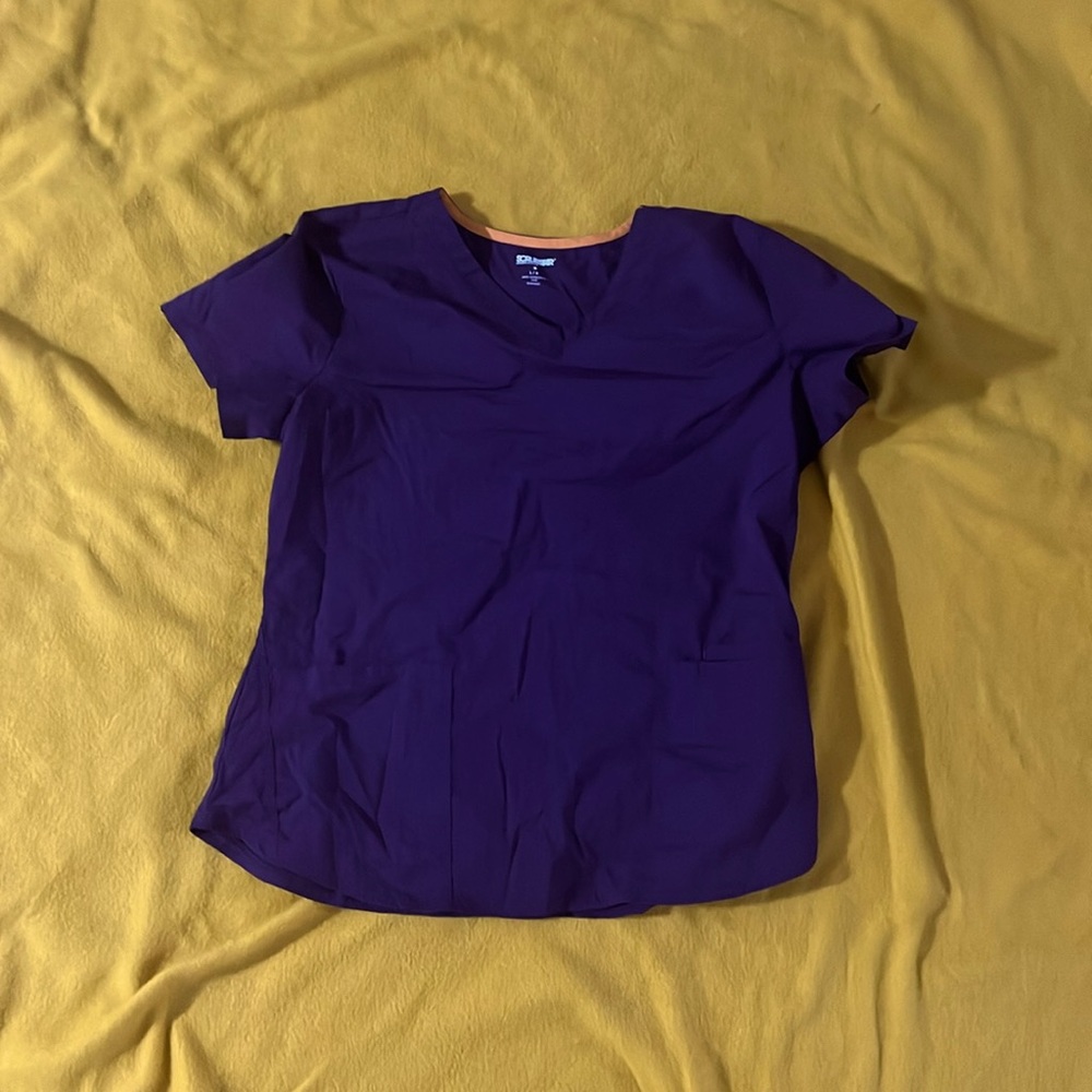 Scrubstar eggplant purple large scrub top